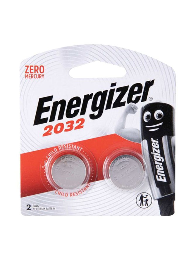 Energizer 2-Piece 2032 3V Coin Lithium Batteries Silver