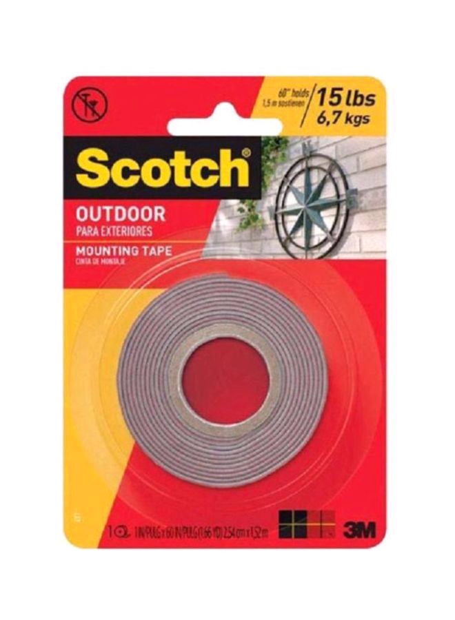 Scotch  Scotch Outdoor Mounting Tape Grey 