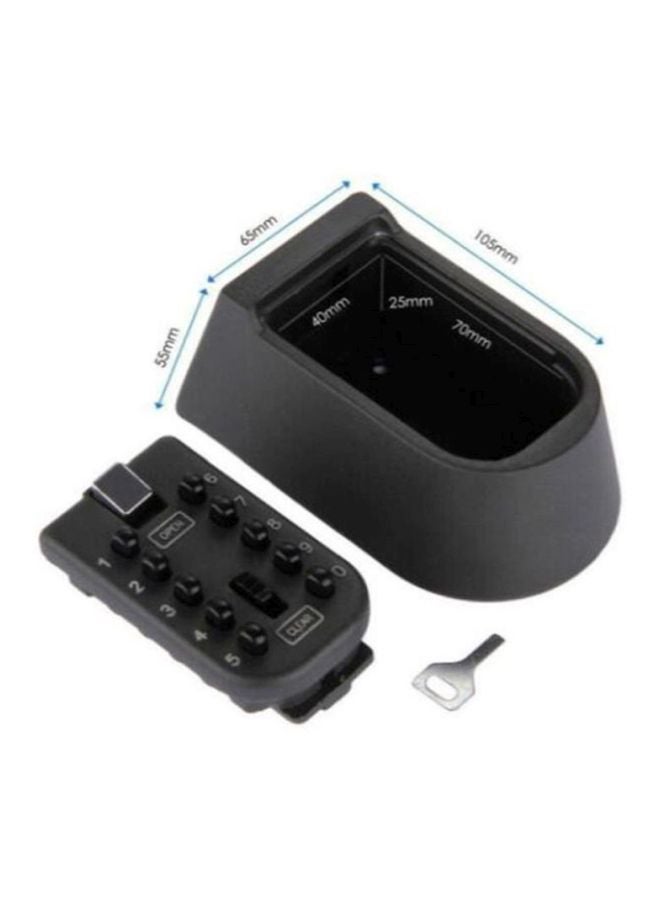 Beauenty Wall Mounted Electronic Key Hiding Storage Box Black 65x105x55mm - Image 2