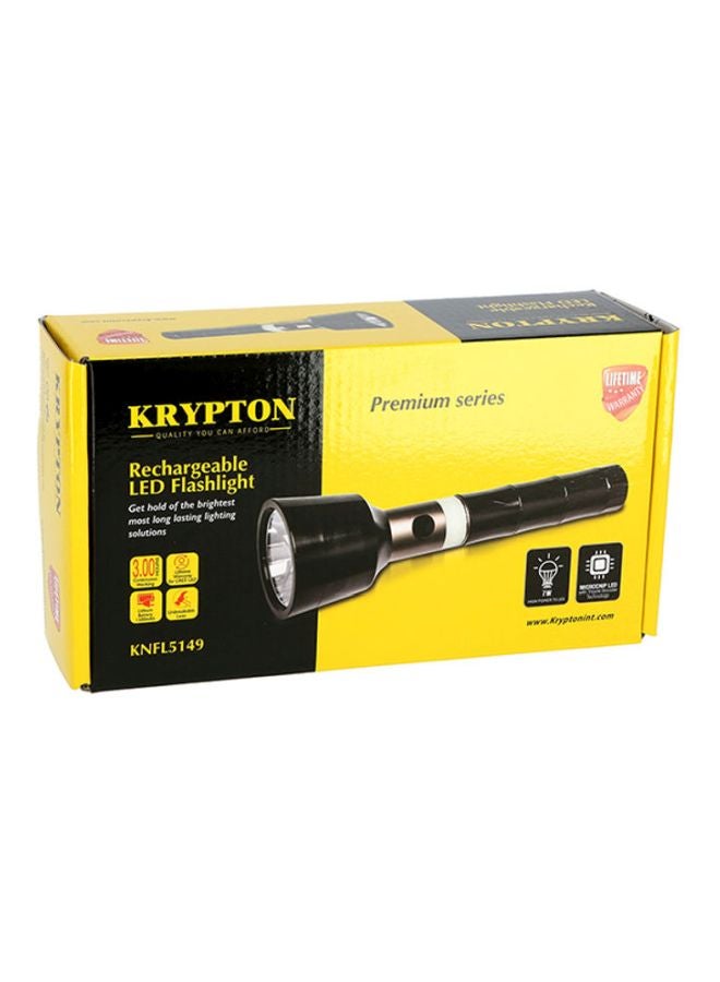 KRYPTON - Rechargeable LED Flashlight Black/Silver/Clear - Image 1