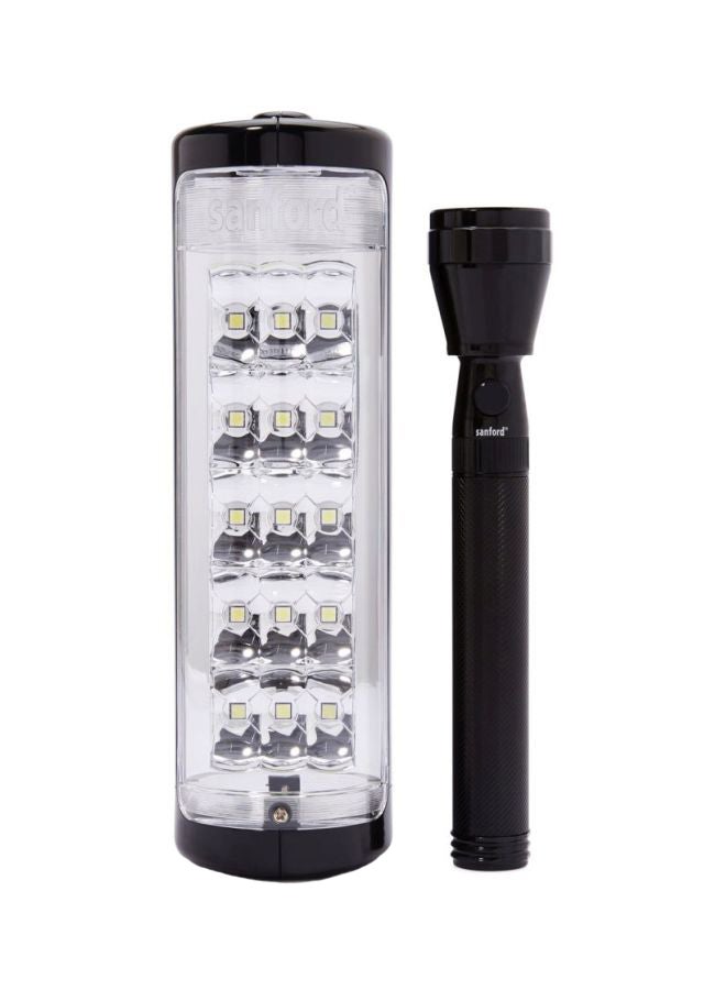Sanford - 2-In-1 Rechargeable LED Torch And Emergency Lantern Black - Image 1
