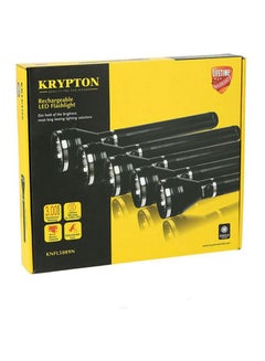 KRYPTON 5-Piece Rechargeable LED Flashlight Black  - Image 3