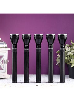 5-Piece Rechargeable LED Flashlight Black - v1616938327/N40031609A_4