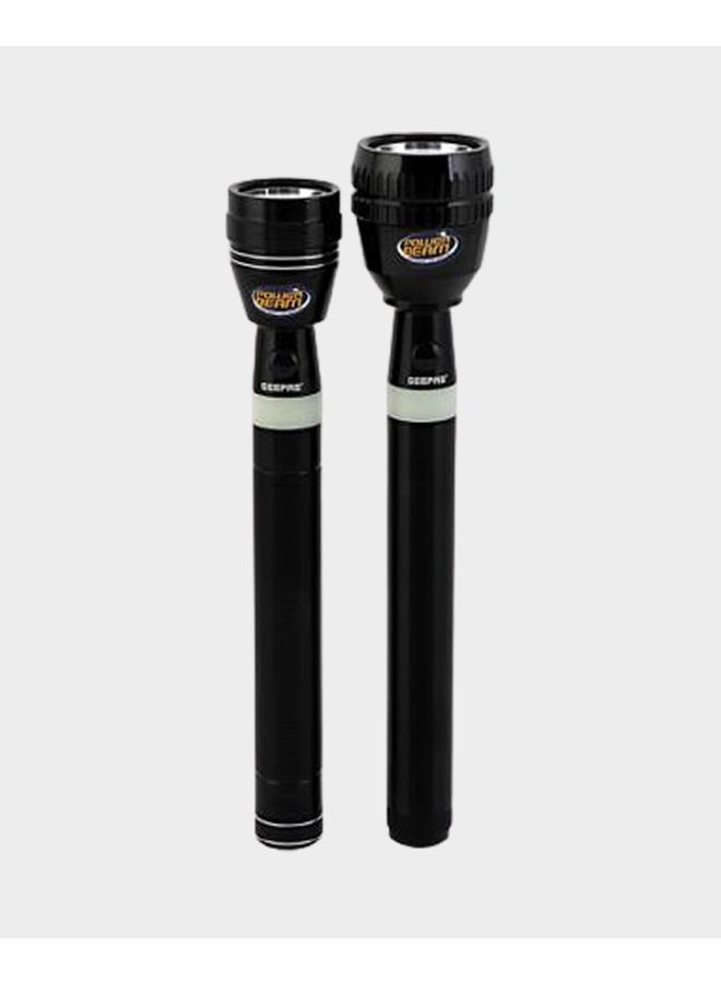 جيباس طقم كشافات كهربائية بضوء LED قابلة لإعادة الشحن مكوّن من قطعتين أسود - Image 2