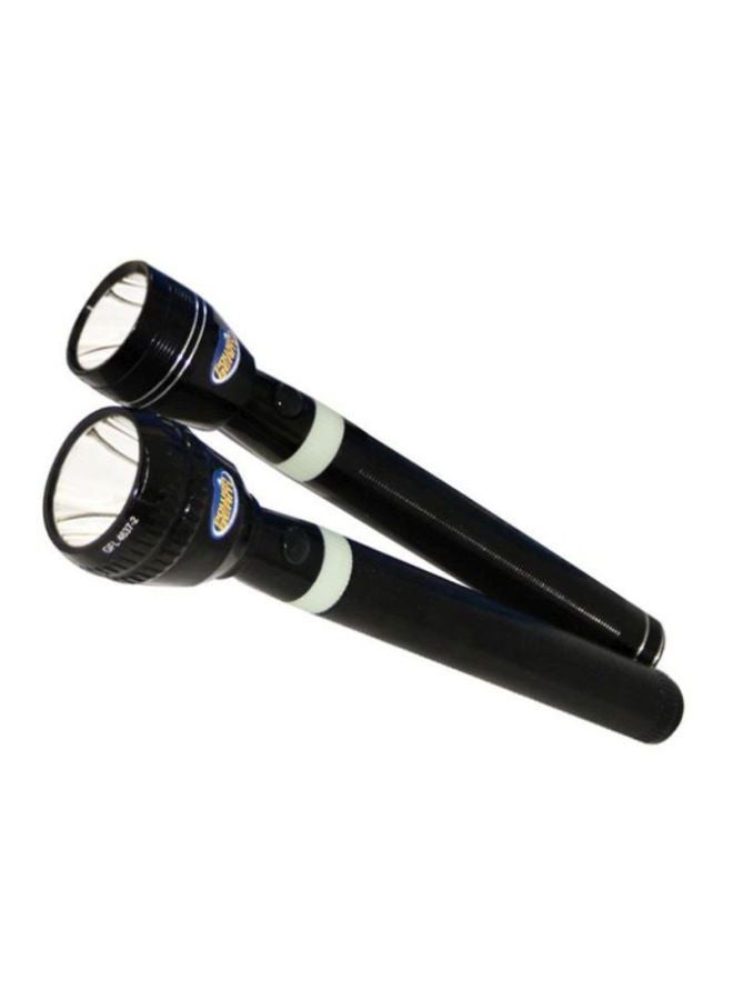 جيباس طقم كشافات كهربائية بضوء LED قابلة لإعادة الشحن مكوّن من قطعتين أسود - Image 1