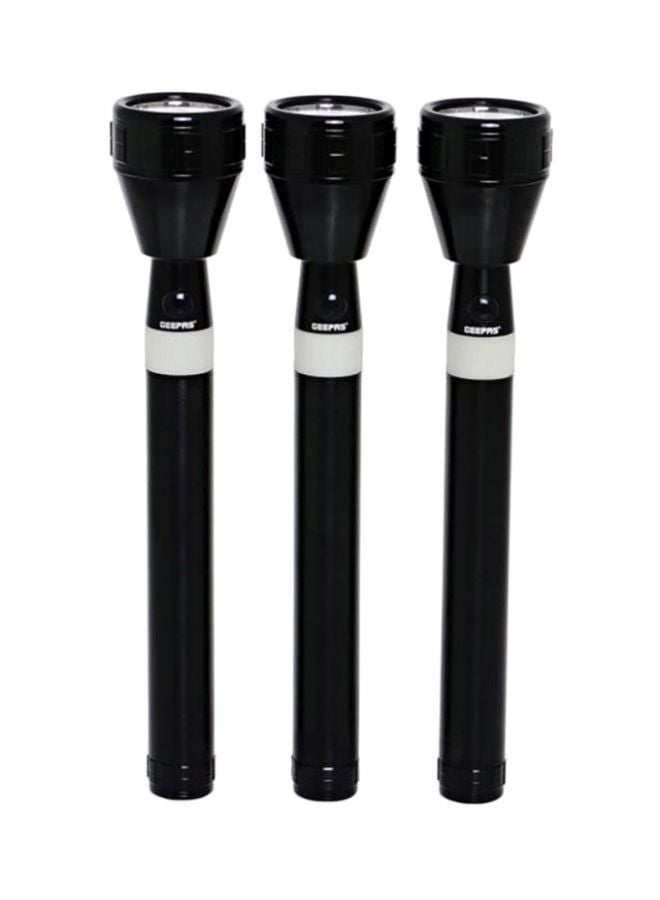 Beauenty Set Of 3 Gfl4658 Rechargeable LED Flashlight Black 7x25cm  - Image 1