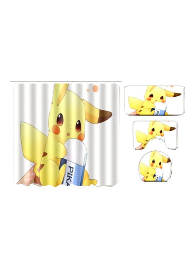 Beauenty 4-Piece Bath Mat Accessory Set multicolour 180x180cm