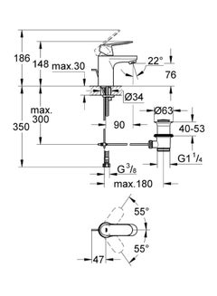 Grohe Eurosmart Cosmopolitan Ohm Basin Faucet Chrome  - Image 2
