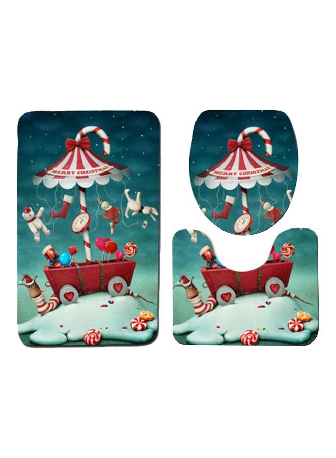 Beauenty 3-Piece Bath Mat Accessory Set Multicolour 75x45cm - Image 1