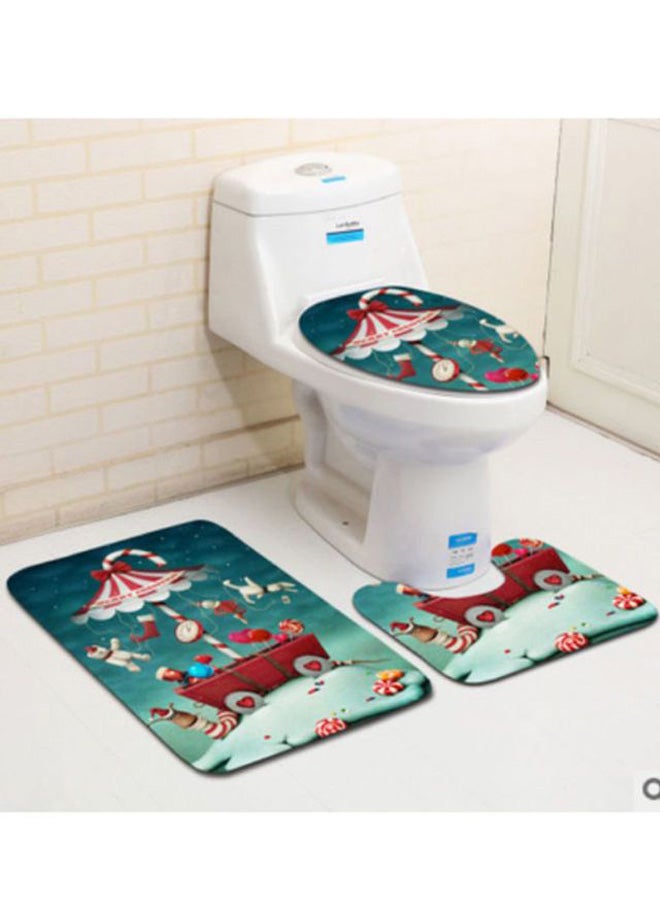 Beauenty 3-Piece Bath Mat Accessory Set Multicolour 75x45cm - Image 2