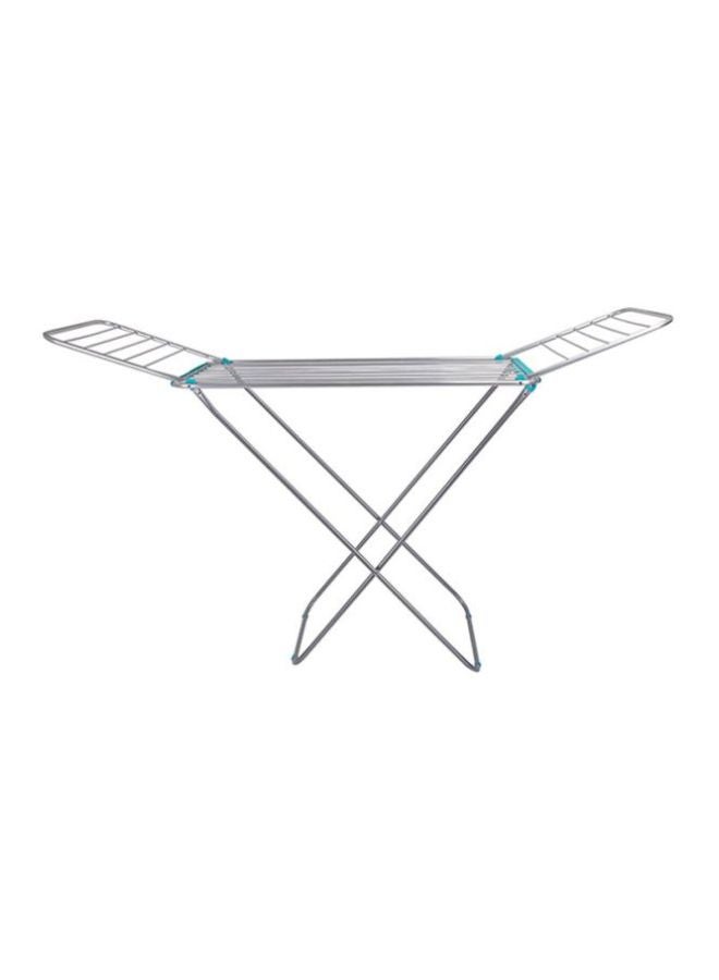 DELCASA Delcasa Large Folding Clothes Dryer Drying Space Laundry Washing Durable Metal Drying Rack Multifunctional Air Dryer Ideal For Indoor And Outdoor Dc1652 Silver/Blue 18meter  - Image 3