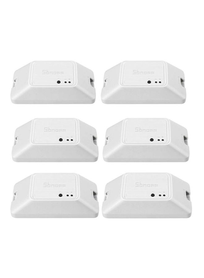 SONOFF 6-Piece Intelligent On/Off Wifi Control Switch Set White 30x3x10cm - Image 1