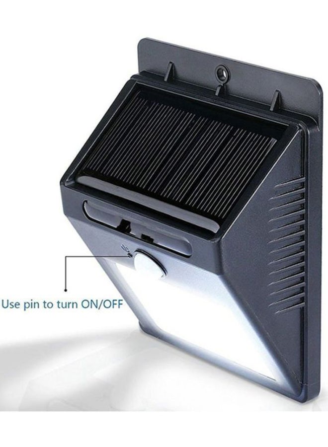 بيوينتي مصابيح جدارية مكونة من قطعتين يحتوي على 16 لمبة LED ومستشعر للحركة وتعمل بالطاقة الشمسية أبيض 10x12سم - Image 2