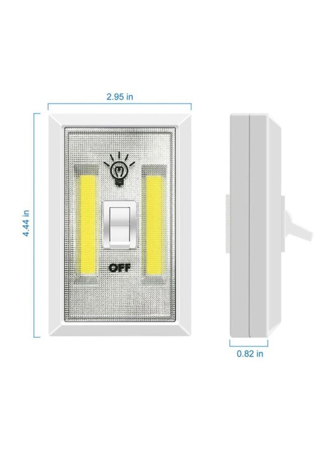 Voberry 4-Piece LED Cordless Cob Light Switch Set Black 4.44x2.95x0.82inch - Image 3