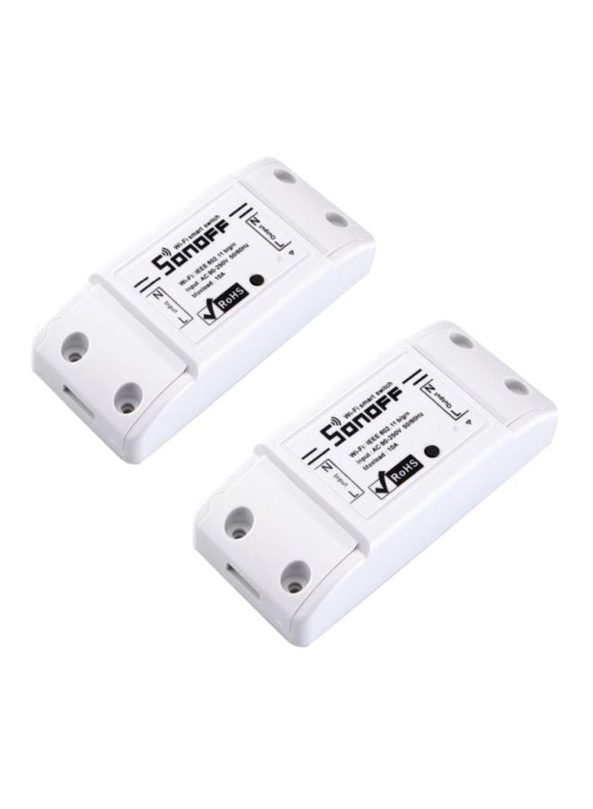 SONOFF 2-Piece Wi-Fi Smart Switch Set White/Black  - Image 1