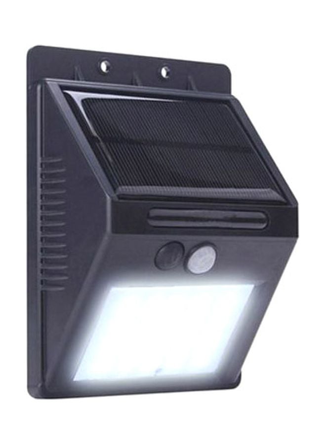 فوبيري مصباح حائط بإضاءة LED يعمل بالطاقة الشمسية ومزود بجهاز استشعار للحركة سلبي يعمل بالأشعة تحت الحمراء أسود  - Image 1
