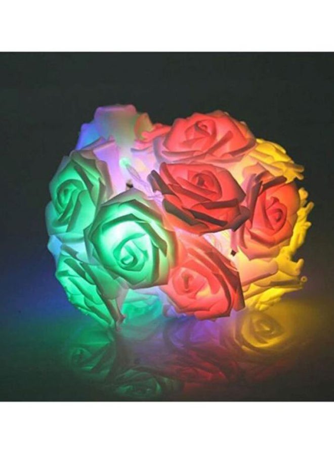 Beauenty LED Rose Flower Battery Operated String Light For Christmas Red/Blue/Yellow 9x17cm Red/Blue/Yellow 9x17cm - Image 2