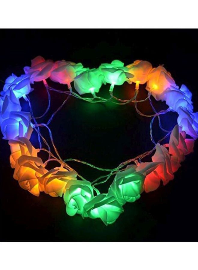 Beauenty LED Rose Flower Battery Operated String Light For Christmas Red/Blue/Yellow 9x17cm Red/Blue/Yellow 9x17cm - Image 3