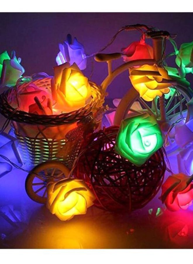 Beauenty LED Rose Flower Battery Operated String Light For Christmas Red/Blue/Yellow 9x17cm Red/Blue/Yellow 9x17cm - Image 4