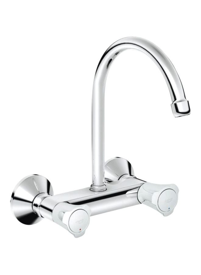 جروهي خلاط حوض كوستا يثبت على الحائط بتصميم حرف L الكروم 0.5بوصة - Image 1