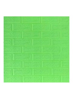 Cool Baby 5-Piece 3D Waterproof Imitation Brick Wall Sticker Green 70x77x0.7cm  - Image 1