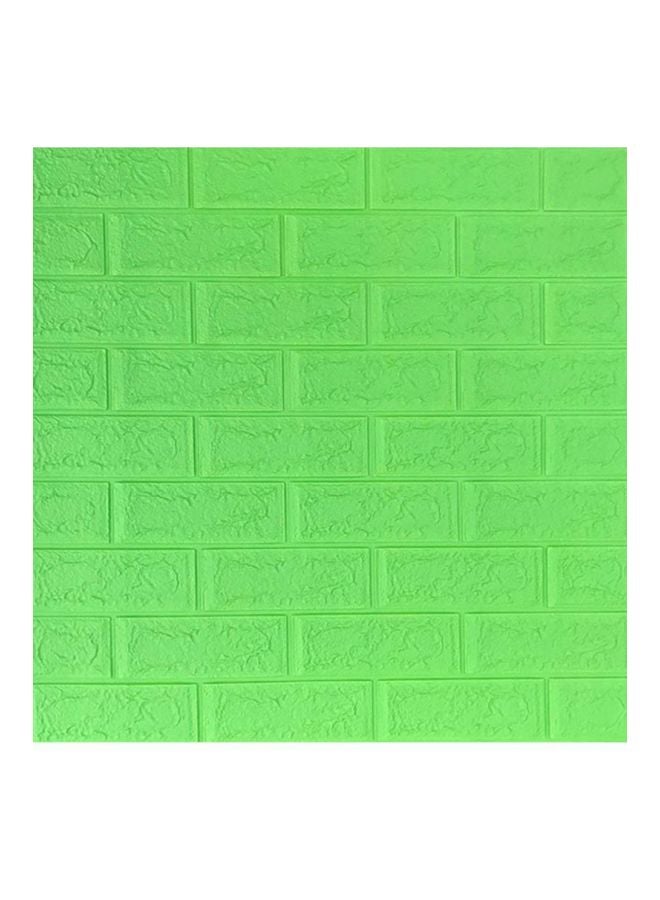 Cool Baby 5-Piece 3D Waterproof Imitation Brick Wall Sticker Green 70x77x0.7cm - Image 1