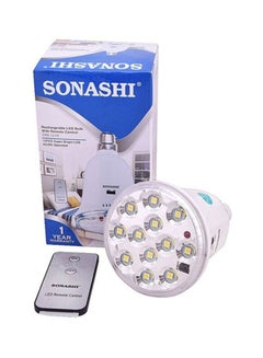 SONASHI Rechargeable LED Bulb  Super Bright LED Lights with Continuous Working of 25 Hours  Remote Control Bulb with Charge Indicator and Overcharge Protection  Bulbs SRB-121R White 16cm  - Image 3