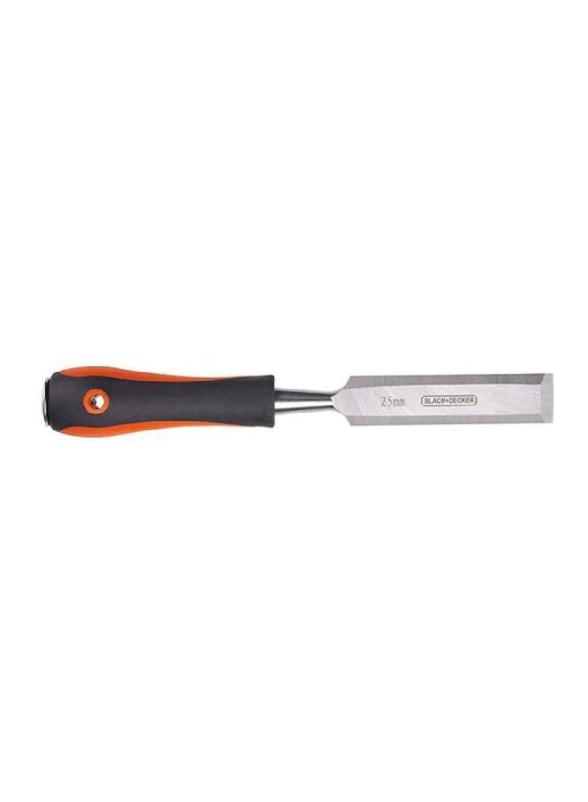 BLACK+DECKER - 25Mm Steel Woodworking Chisel, Orange/Black - Bdht16697, 2 Years Warranty Black/Orange/Silver 25mm - Image 1