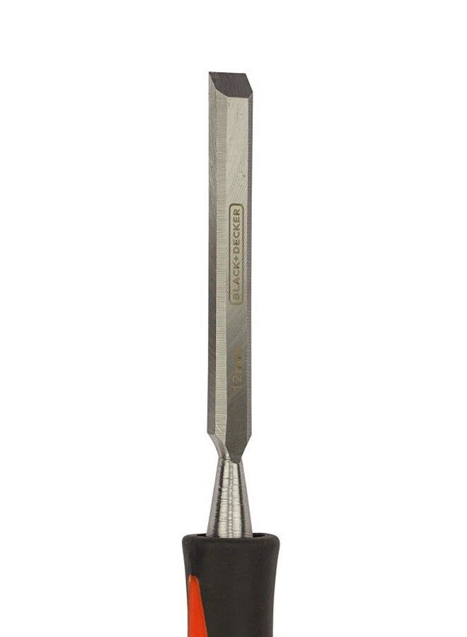 BLACK+DECKER - 25Mm Steel Woodworking Chisel, Orange/Black - Bdht16697, 2 Years Warranty Black/Orange/Silver 25mm - Image 1