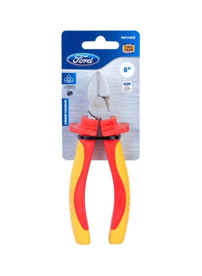 Ford - Heavy Duty Crv Vde Diagonal Cutter With A Soft Grip Handle Red / Orange 6inch - Image 1