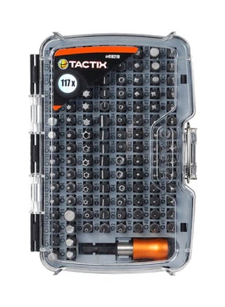 Tactix 117-Piece Master 1/4 Inch Cr-V Bits Set - Complete Kit for Daily Needs, Perfect for DIY and Professionals, Ideal for Home Repairs, Maintenance and Projects- 418210 Black - v1616938368/N11003154A_1