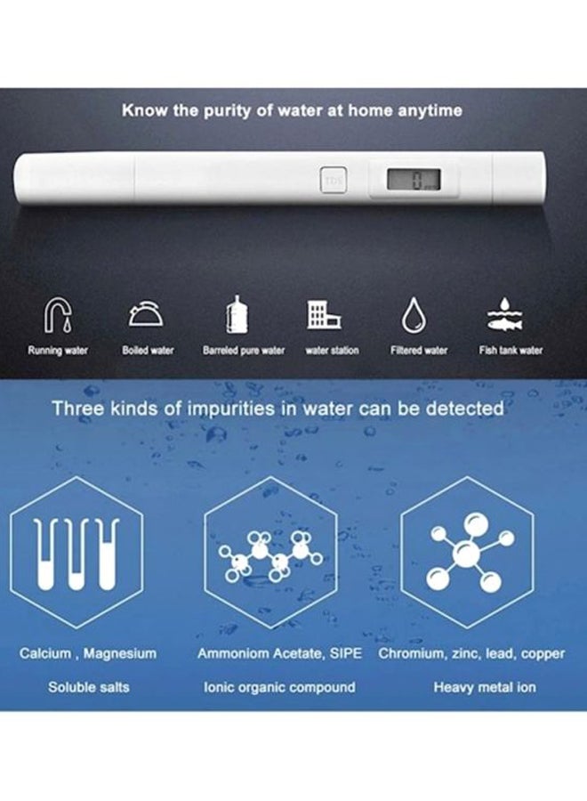 Xiaomi TDS Water Tester White 150x16x16mm  - Image 4