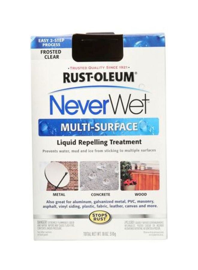 RUST-OLEUM NeverWet Multi-Surface Liquid Repelling Treatment Clear Top Coat 9ounce, Base Coat 9 - Image 2
