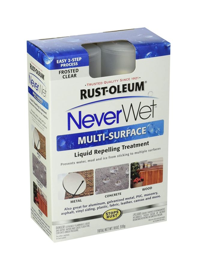RUST-OLEUM NeverWet Multi-Surface Liquid Repelling Treatment Clear Top Coat 9ounce, Base Coat 9 - Image 3