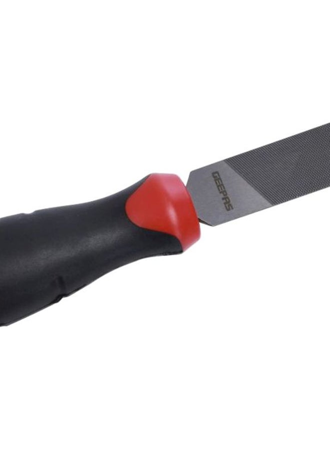 8" Half Round File | With High-quality steel |Cut Mill File | Ergonomic Grip, Rubber Handle, Finder Hand File for Deburring and Removing Material - Ideal for Wood, Metal, Plastic Black/Red/Silver 8inch - v1616938382/N38902040A_2