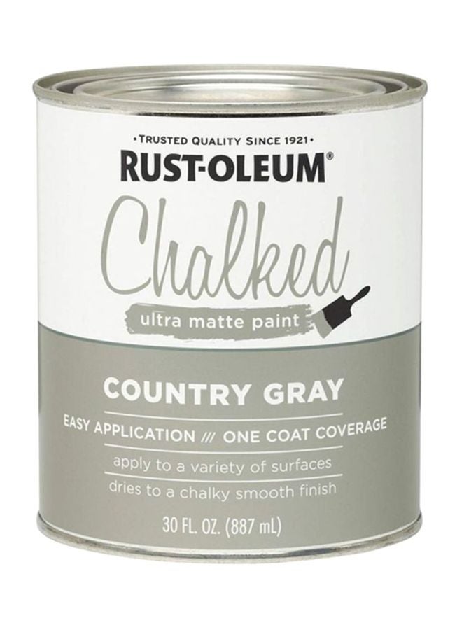 RUST-OLEUM Chalked Ultra Matte Paint Country Grey 887ml - Image 1