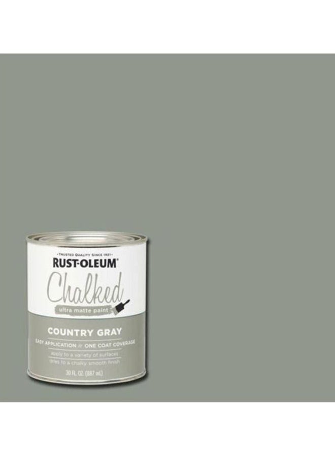 RUST-OLEUM Chalked Ultra Matte Paint Country Grey 887ml - Image 2
