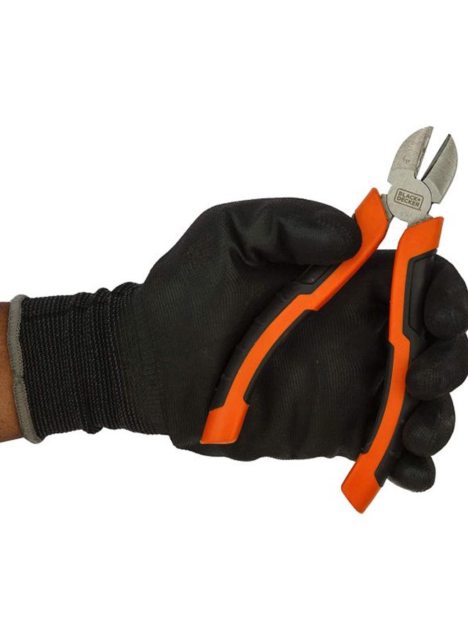 BLACK+DECKER - Steel Diagonal Cutting Pliers, Orange, 160 mm, Bdht81584 Orange/Black/Silver 160mm - Image 1