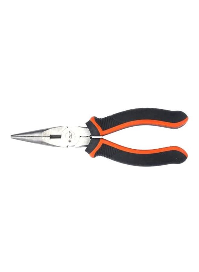 Tactix Long Needle Nose Pliers 6 Inches (160Mm), Chrome-Nickel Steel, Soft Grip With Wire Cutter, Long Nose Cutting Pliers For Home, Jewelry, Crafts- 200001 Black/Orange/Silver 16cm - Image 3