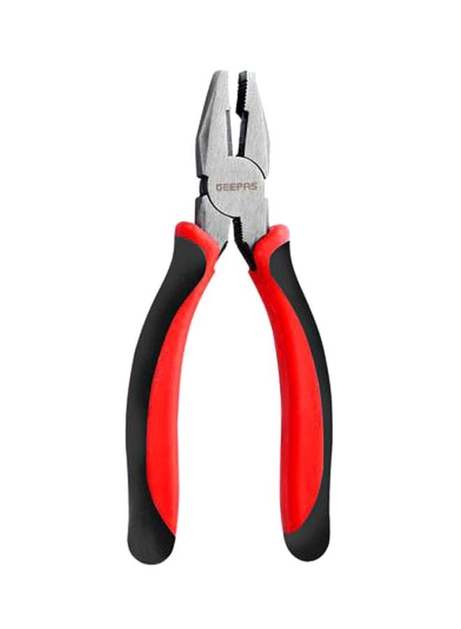 GEEPAS Combination Plier Black/Red/Silver 6inch  - Image 1