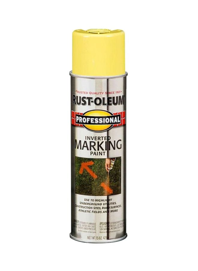 RUST-OLEUM - Professional Inverted Marking Paint Spray (425 g, Yellow) Yellow 425grams - Image 1