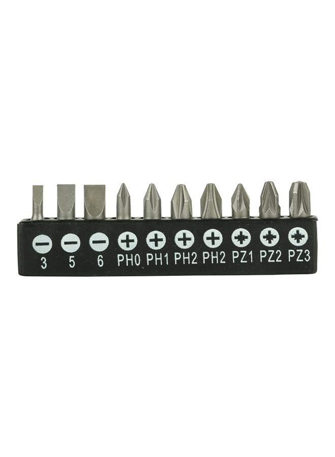 BLACK+DECKER 10 Pieces Bimaterial Steel Multibit Ratcheting Screwdriver with Bits, Orange/Black - BDHT68127, 2 Years Warranty Black/Orange  - Image 3