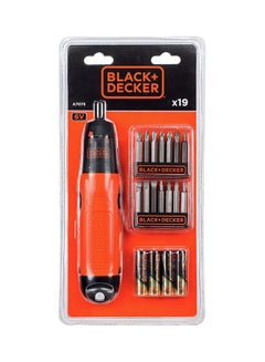 BLACK+DECKER 19-Piece Battery Operated Screwdriver Set Orange/Black/Silver  - Image 3