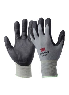 3M Pair Of Comfort Grip Working Gloves Grey/Black  - Image 1