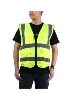 3M Multi Pocket Safety Vest Fluorescent Yellow/Grey  - Image 1
