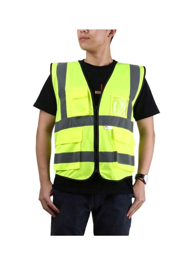 3M Multi Pocket Safety Vest Fluorescent Yellow/Grey - Image 1
