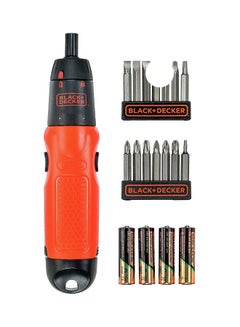 BLACK+DECKER 19-Piece Battery Operated Screwdriver Set Orange/Black/Silver  - Image 1