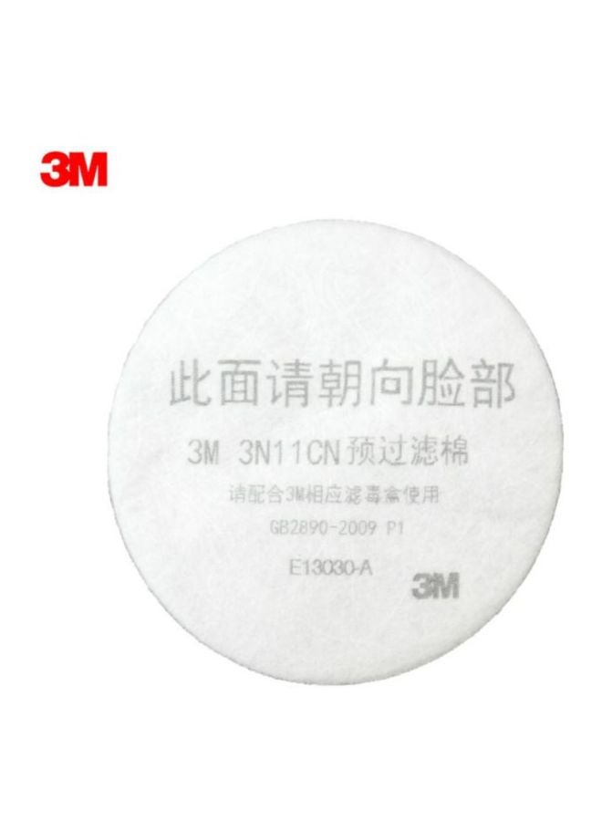 3M 10-Piece Cotton Filter For Gas Mask White 38grams - Image 3
