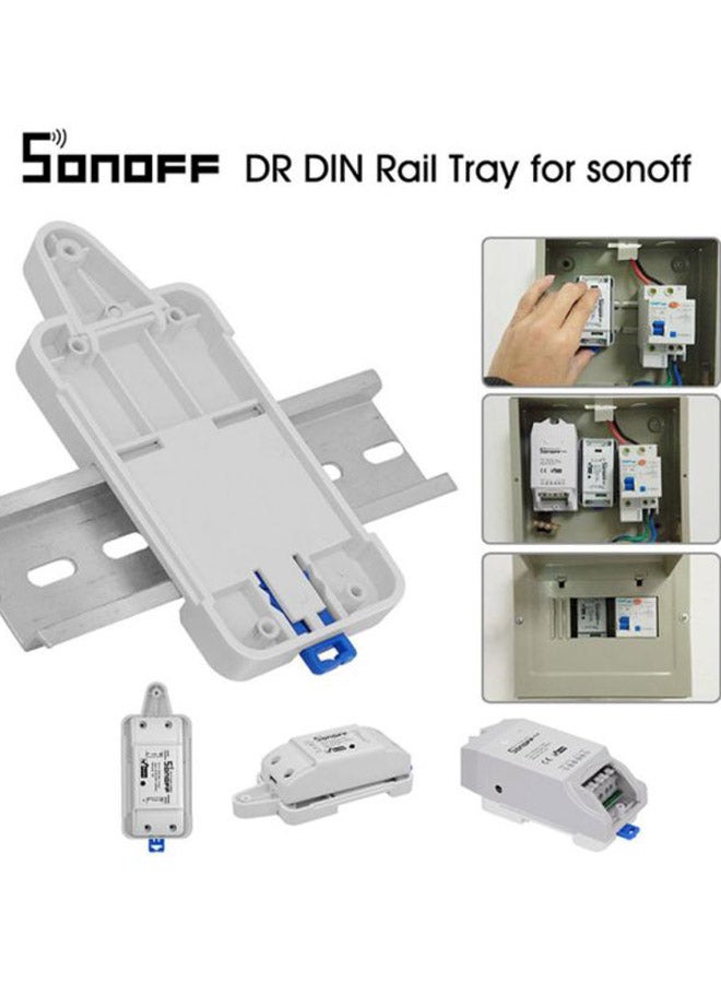 سونوف حامل سونوف قابل للتعديل بمعيار DIN لمحول الواي فاي للتحكم عن بعد رمادي 12x2x5سم - Image 2
