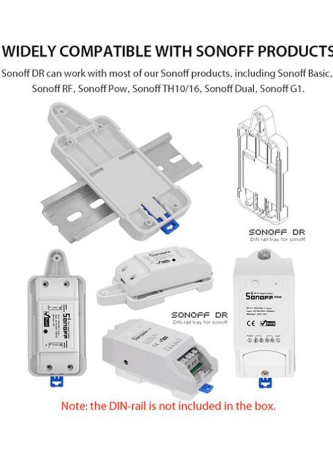 سونوف حامل سونوف قابل للتعديل بمعيار DIN لمحول الواي فاي للتحكم عن بعد رمادي 12x2x5سم - Image 4